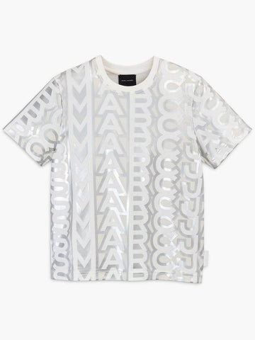 Icon Monogram Baby Tee_Silver Bright White (2F3RTP006C17-113) - MARC JACOBS - BALAAN 1