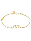 V Logo Signature Bracelet Gold - VALENTINO - BALAAN 5