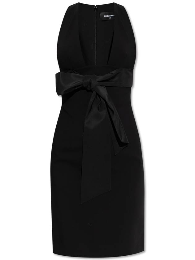 Dsquared2 Dress With Decorative Bow, Women's, Black - DSQUARED2 - BALAAN 1