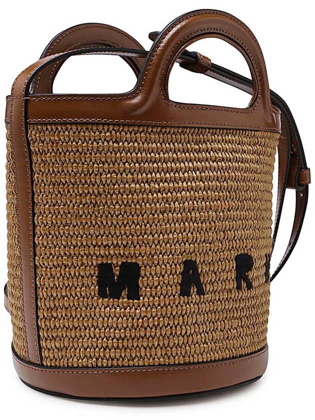 Tropicalia Small Bucket Bag Brown - MARNI - BALAAN 4