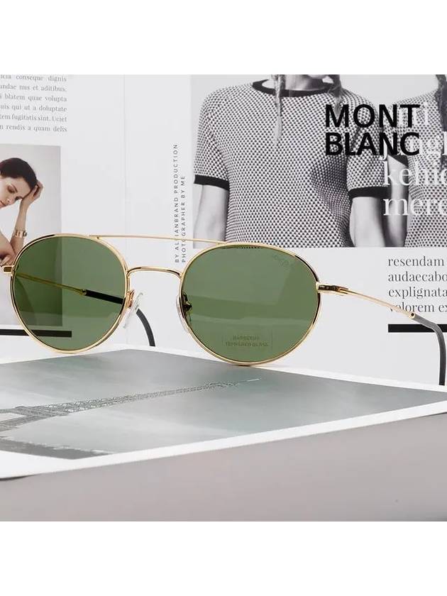 Eyewear Oval Sunglasses Green - MONTBLANC - BALAAN 3