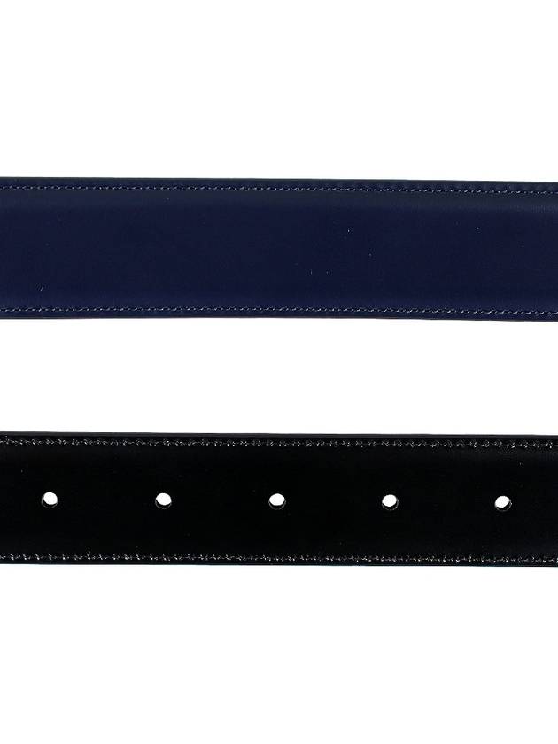 Gancini Reversible Leather Belt Midnight Blue - SALVATORE FERRAGAMO - BALAAN 5