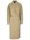 Straight Collar Twisted Long Dress Beige - LEMAIRE - BALAAN 2