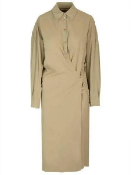 Straight Collar Twisted Long Dress Beige - LEMAIRE - BALAAN 2