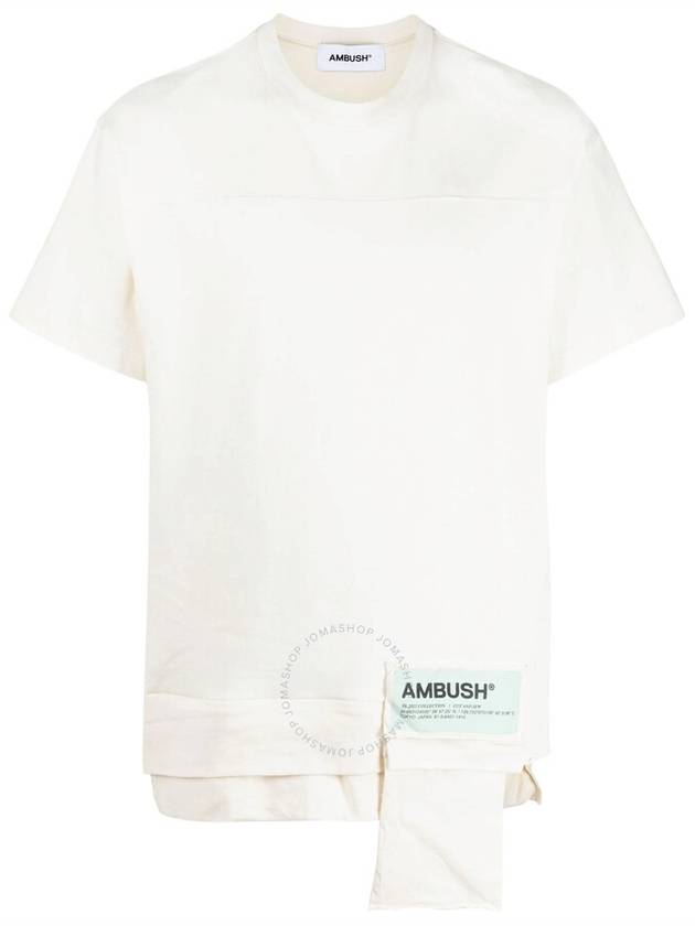 Men's Waist Pocket Short Sleeve T-Shirt White Mint - AMBUSH - BALAAN 2