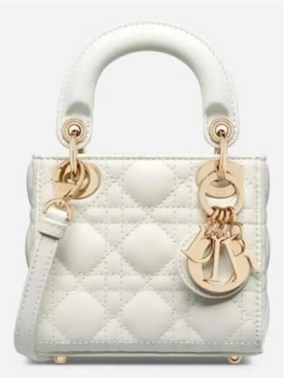 Micro Lady Cannage Lambskin Mini Bag Latte - DIOR - BALAAN 2