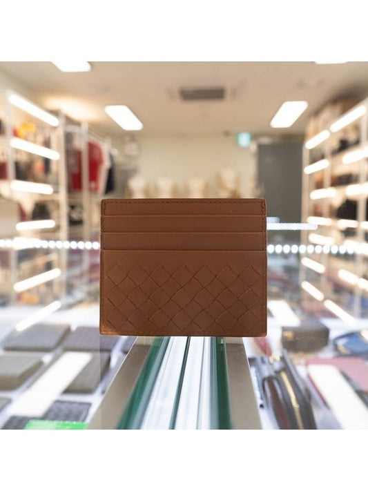 Intrecciato 3-fold card wallet brown - BOTTEGA VENETA - BALAAN.