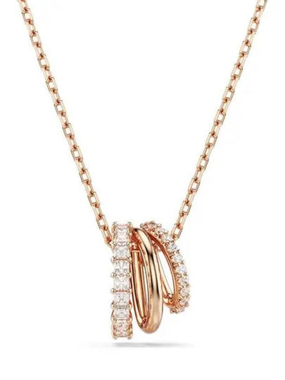 Hyperbola Pendant Necklace Rose Gold - SWAROVSKI - BALAAN 2