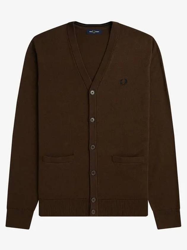 Baseline Classic Cardigan Q21 AFPM2339551 Dark Brown - FRED PERRY - BALAAN 1