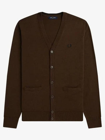 Baseline Classic Cardigan Q21 AFPM2339551 Dark Brown - FRED PERRY - BALAAN 1