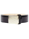 Military Embossed Alligator Leather Belt Black - LEMAIRE - BALAAN 7