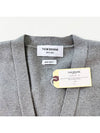 V-Neck Diagonal Armband Cardigan Grey - THOM BROWNE - BALAAN 3