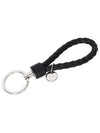 Intrecciato Leather Key Holder Black - BOTTEGA VENETA - BALAAN 3