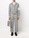 Men's Jersey Stitched Shawl Collar Cardigan Grey - THOM BROWNE - BALAAN 3