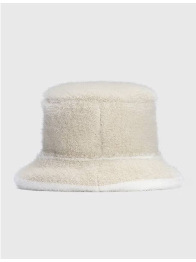 Le Bob Neve Fluffy Bucket Hat Off-White - JACQUEMUS - BALAAN.