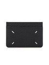 Grain Leather Stitch Card Wallet Black - MAISON MARGIELA - BALAAN 5