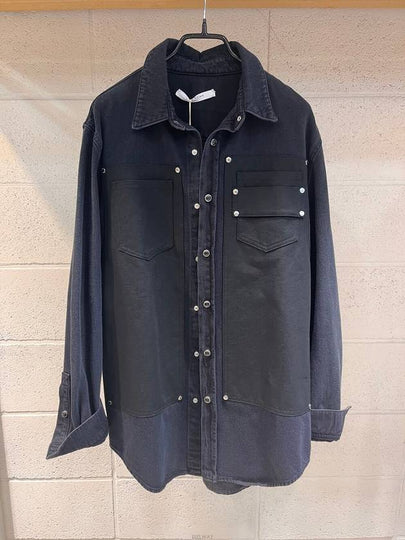 Men's Denim Patch Long Sleeve Shirt 1006 483 - GIVENCHY - BALAAN 2