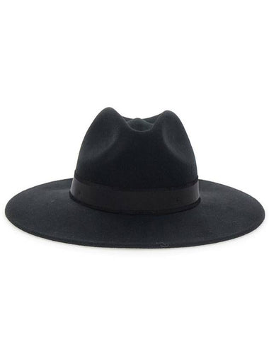 'Valdengo' Black Fedora Hat With Stiff Brim In Wool Woman - ANTONELLI - BALAAN 1