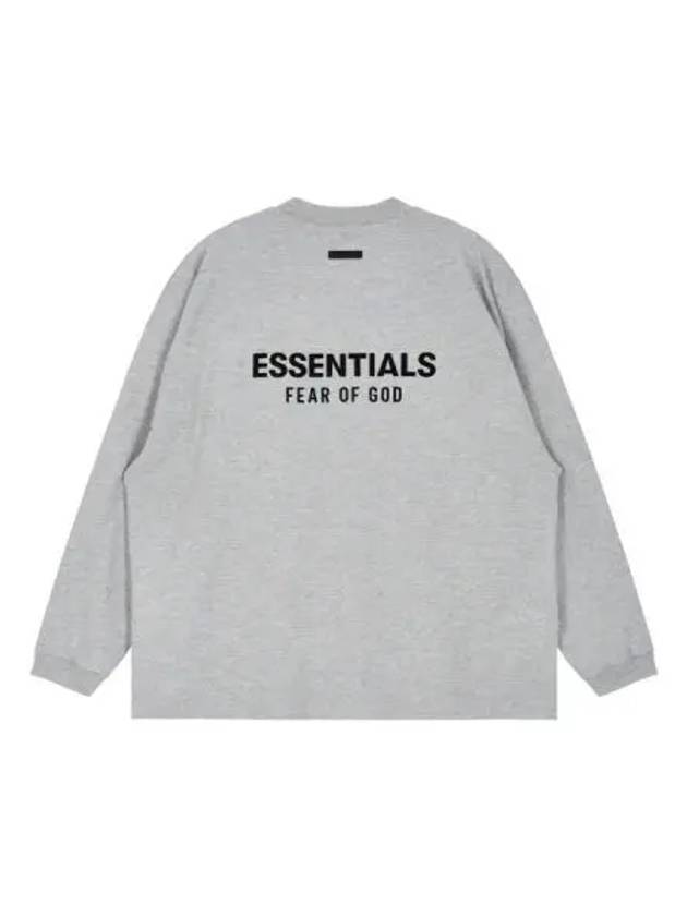 FEAR OF GOD ESSENTIALS Essential Jersey Long Sleeve T Shirt Light Heather Gray - FEAR OF GOD ESSENTIALS - BALAAN 1