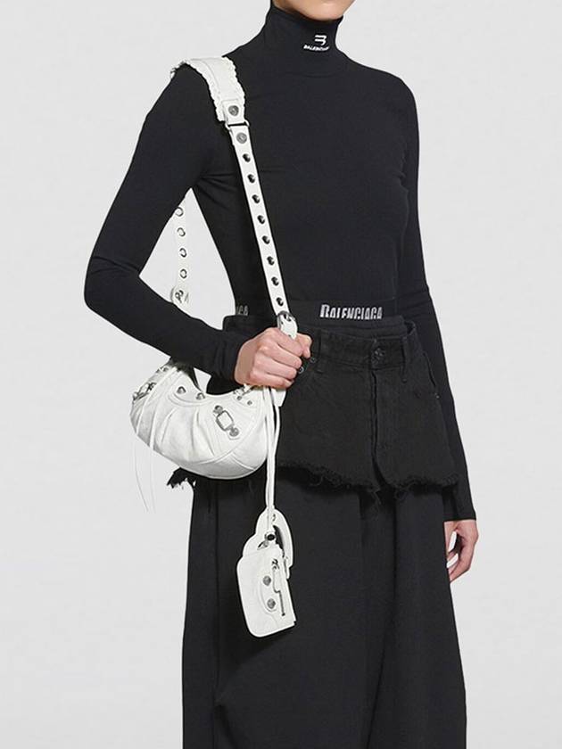 Le Cagole XS Lambskin Shoulder Bag White - BALENCIAGA - BALAAN 8