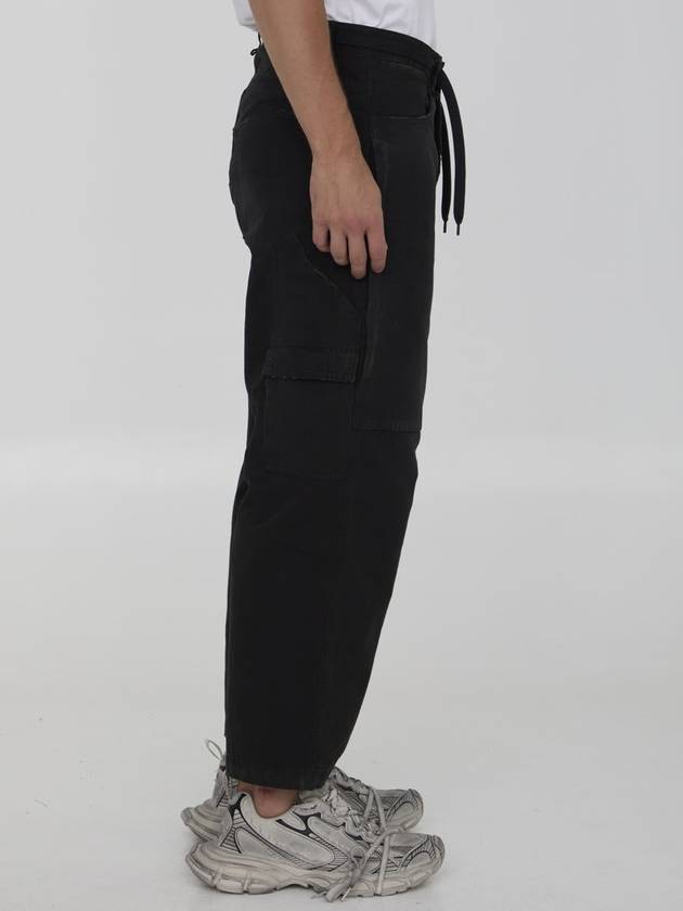 Cropped Cargo Straight Pants Black - BALENCIAGA - BALAAN 4