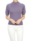 Women's High Neck Short Sleeve Knit Top Purple - VIVIENNE WESTWOOD - BALAAN 6