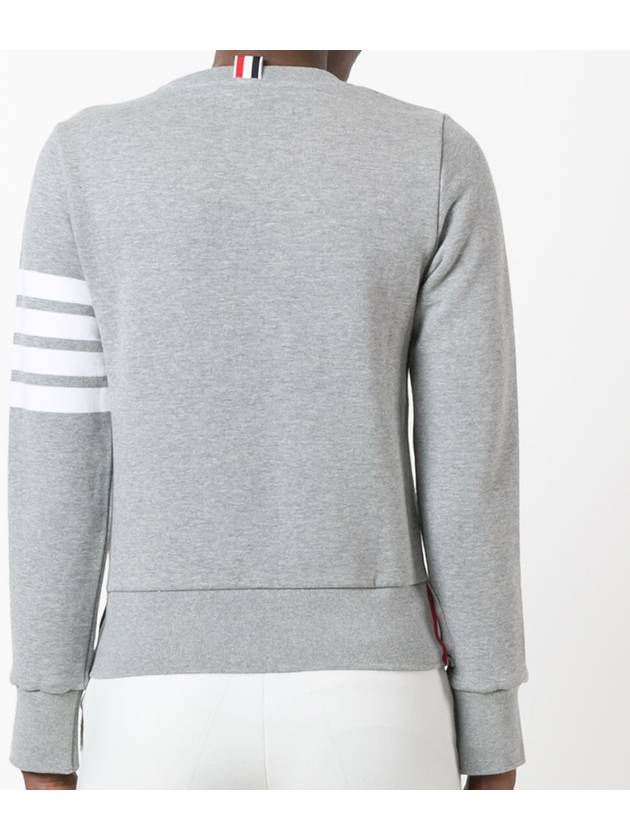 Engineered 4 Bar Stripe Loopback Jersey Knit Crewneck Sweatshirt Light Grey - THOM BROWNE - BALAAN 5