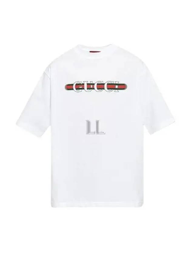 Logo Cotton Short Sleeve T-Shirt White - GUCCI - BALAAN 2