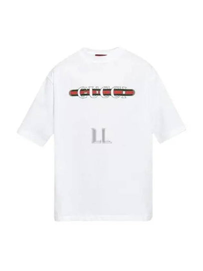 Logo Cotton Short Sleeve T-Shirt White - GUCCI - BALAAN 2