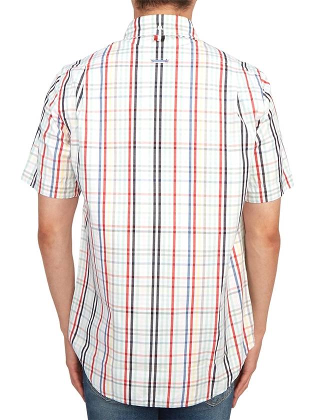 Men's Oxford Short Sleeve Shirt White - THOM BROWNE - BALAAN 5