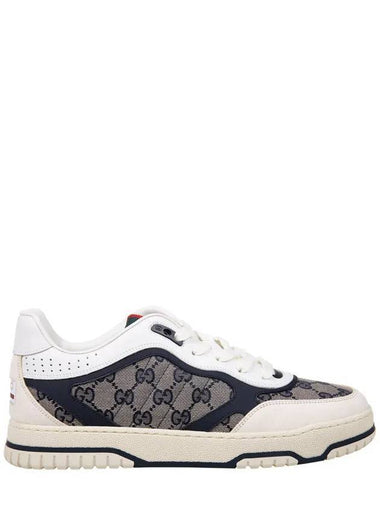 Men's Reweb Original GG Canvas Low Top Sneakers Beige Blue - GUCCI - BALAAN 1