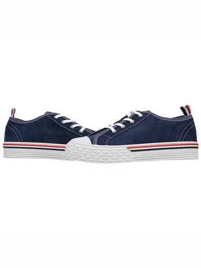 Men's RWB Sole Cotton Low Top Sneakers Navy - THOM BROWNE - BALAAN 2