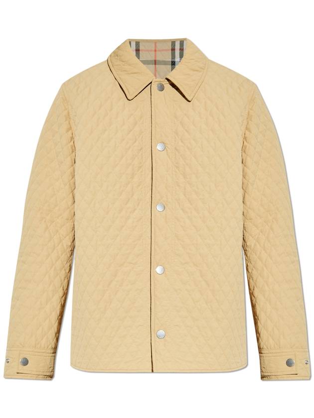 Check Reversible Quilted Jacket Beige - BURBERRY - BALAAN 2