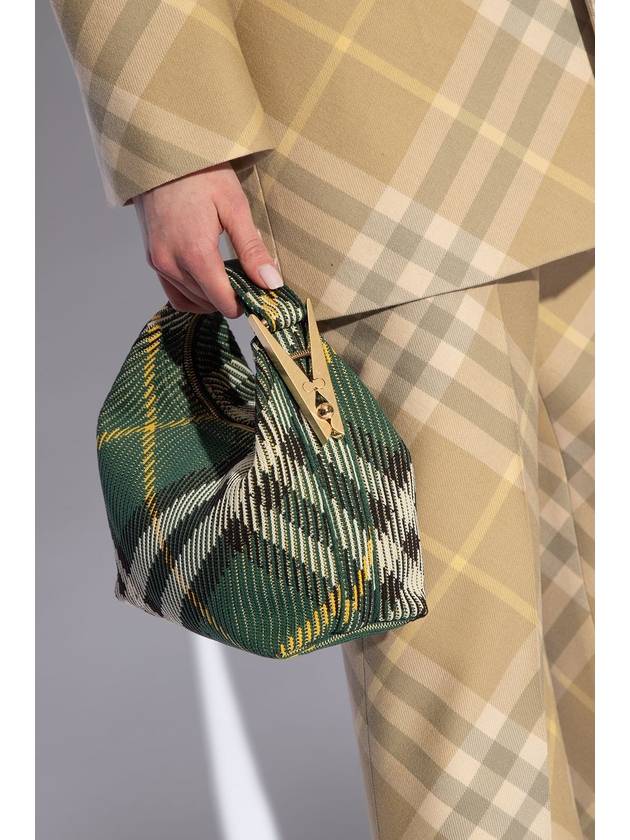 Peg Medium Check Pattern Duffel Bag Green - BURBERRY - BALAAN 3