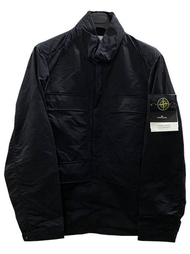 Hyper Dense Nylon Raso Field Jacket Dove Black - STONE ISLAND - BALAAN 1