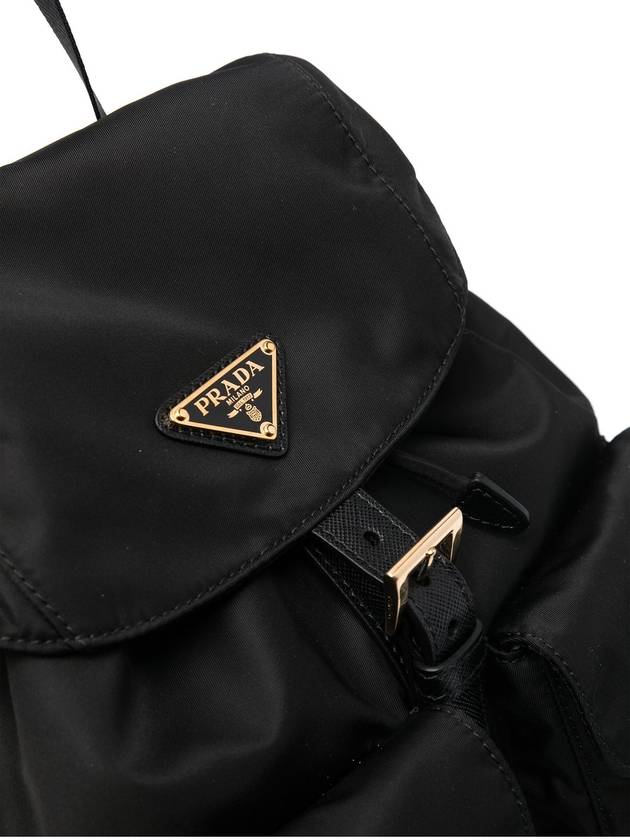 Triangle Logo Re Nylon Small Backpack Black - PRADA - BALAAN 5