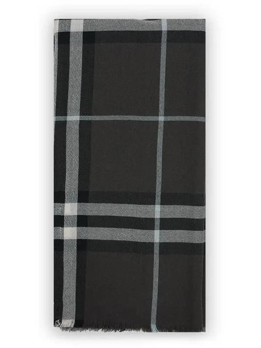 Check Wool Scarf Black - BURBERRY - BALAAN 2