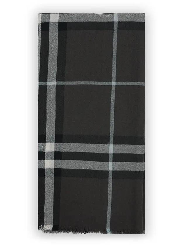 Check Wool Scarf Black - BURBERRY - BALAAN 2