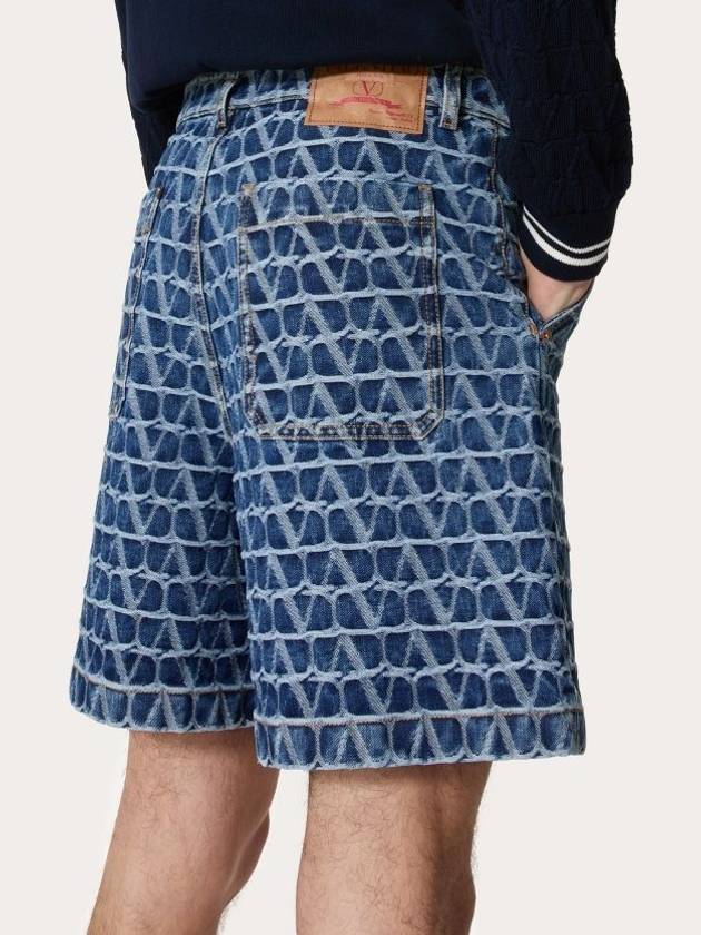 VALENTINO SHORT IN DENIM TOILE ICONOGRAPHE - VALENTINO - BALAAN 5