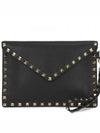 Rockstud Pouch Bag Black - VALENTINO - BALAAN 2