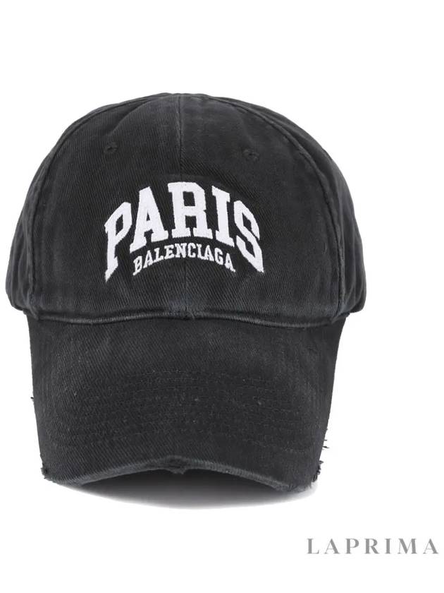 Cities Paris Embroidered Ball Cap Black - BALENCIAGA - BALAAN 9