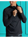 Brushed Back Tech Quarter Zip Long Sleeve T Shirt Black - G/FORE - BALAAN 3