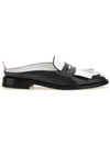 Kilt Varsity Soft Patent Penny Loafer Mule Grey White - THOM BROWNE - BALAAN 1