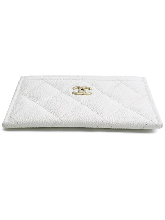 Classic card wallet slot white gold plated full set - CHANEL - BALAAN 3