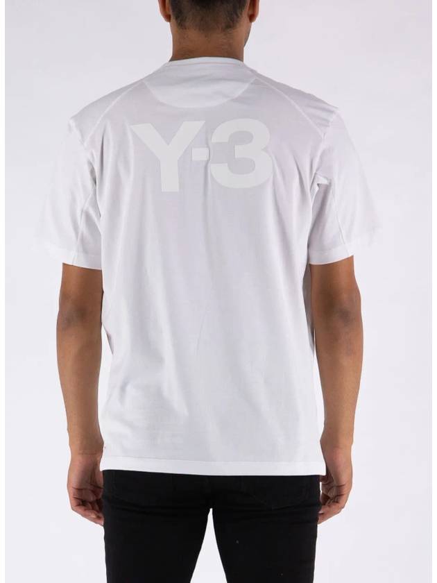 Classic Back Logo Print Short Sleeve T-Shirt White - Y-3 - BALAAN 3