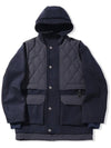 convert down quilting patch wool hooded jacket navy - OFFGRID - BALAAN 3