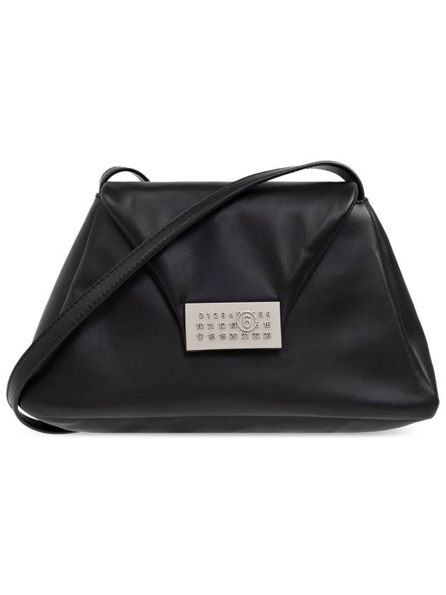 MM6 Maison Margiela Shoulder Bag With Logo Appliqué, Women's, Black - MAISON MARGIELA - BALAAN 1