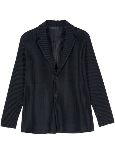 Pleated Fabric Jacket Navy - ISSEY MIYAKE - BALAAN 2