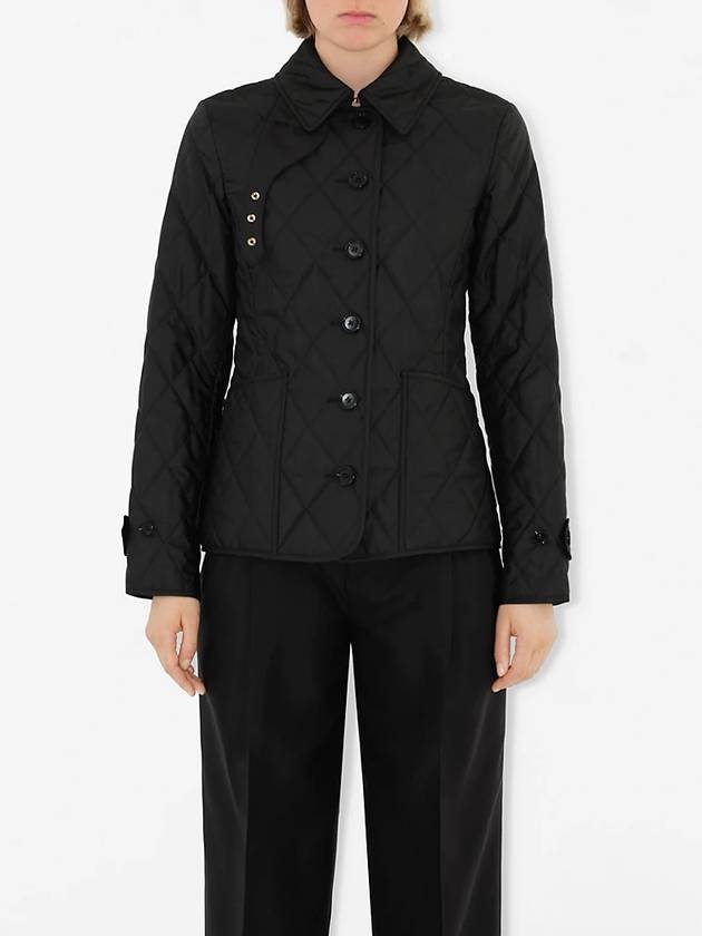 Diamond Quilted Thermoregulated Jacket Black - BURBERRY - BALAAN 3