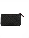 Classic Mini Pouch Grained Calfskin Silver Black - CHANEL - BALAAN 3